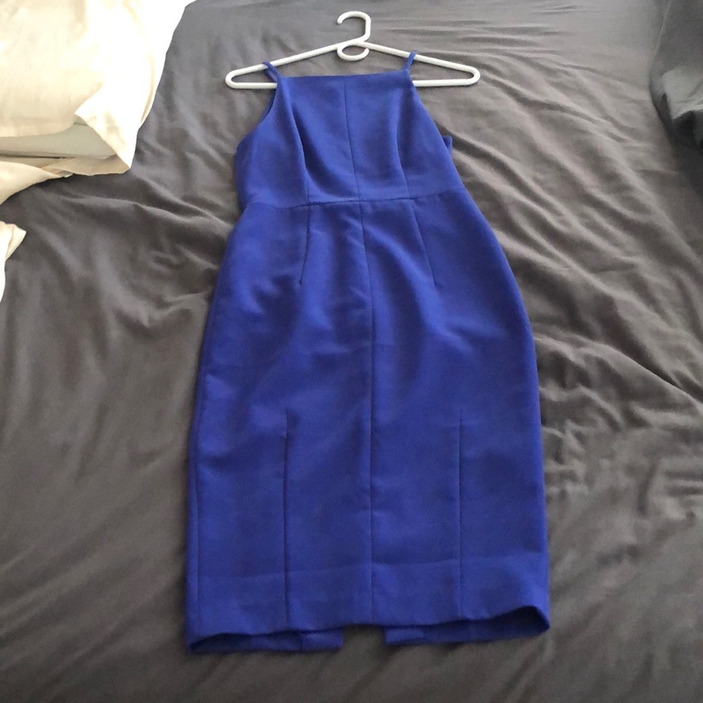 H&M Blue slim fitting dress.